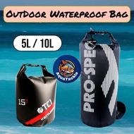 AquaTackle - 5L/10L    Fishing Swimming Diving Travel Camping Backpack Beg Kalis Air Bag Waterproof