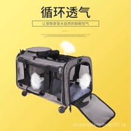 Pet Trolley Box Multi-Cat Outdoor Portable Cat Bag Large Foldable Car Cage for Small and Medium Dogs