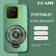 Luxury Metallic Aurora Color Phone Case For Honor X5b/Honor X5b Plus With Rotatable Gyro Stand Matte