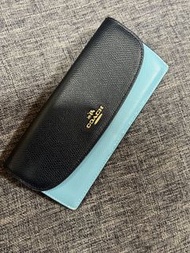 Coach 藍色長銀包