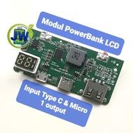 Modul Powerbank LCD 2 input Type C &amp; Micro(copotan normal)