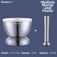 Olodo | Stainless Steel Garlic Press and Mortar