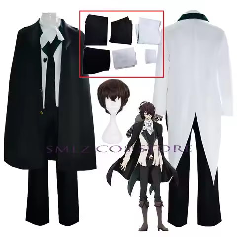 Cosplay Anime Bungo Stray Dogs Costume Edgar Allan Poe Cosplay Uniform Wig Halloween Party Suit Outf