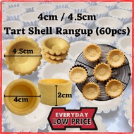 48pcs/60pcs Tart Shell Mini 4cm/4.5cm Shell Tart Rangup Hokkaido Harga Borong readymade Kulit Tart r