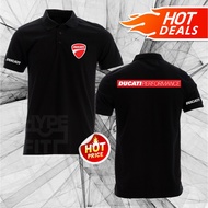 NEW Ducati Performance Superbike Motorcycle Logo Polo T-Shirt 220 GSM SS Short Sleeve Unisex Ready S