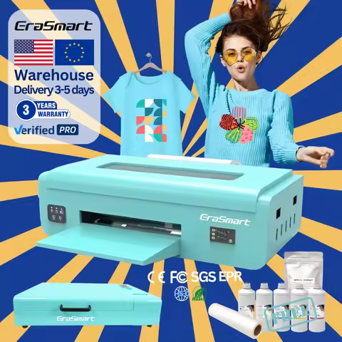 Erasmart 13 Inch 30cm A3 1390 XP600 Heat Transfer Print T-shirt Printing Machine Inkjet DTF Printer 
