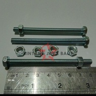 WHITE BOLT + NUT BMP M6 X 80 MM (KEY 10)