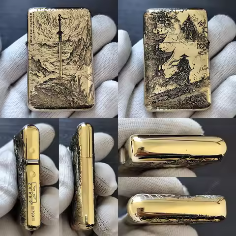 ZORRO 790 fuel Lighter Third Generation Relief Pattern Zaki Ram Pure Brass High End Gift Smoking Acc