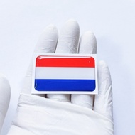 Dutch flag embossed sticker, flexible resin emblem, motorbike variation