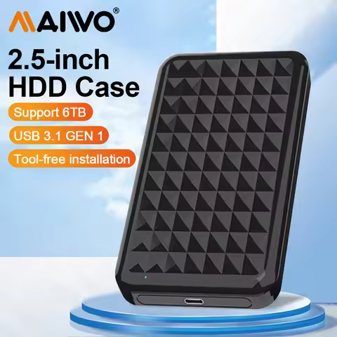MAIWO 2.5 Inch HDD Case Portable Hard Drive Enclosure Type C SATA HDD SSD Case 6TB Hd Hard Disk Driv