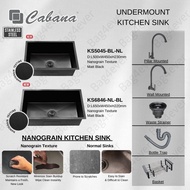 CABANA Undermount Nano grain Kitchen Sink 500x450  Stainless Steel 304 Kitchen Sink Nano Mini Honey 