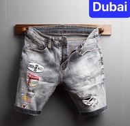 QUẦN SỌT SHORT LỬNG JEAN NAM CHẤT BÒ THÊU MỚI PHONG CÁCH SOÁI KA HK-180 DUBAI FASHION