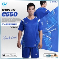 Bộ Quần Áo Đá Bóng Không Logo C550 Màu Bích - Đồ Đá Banh Thấm Hút Mồ Hôi