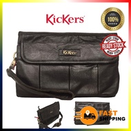KICKERS ORIGINAL COW LEATHER 2 IN 1 CLUTCH SLING BAG CROSSBODY BEG LELAKI KULIT ORIGINAL LEMBU ASLI 