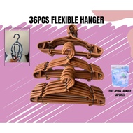 3 Dozens (36pcs) for 164 Mocha Beige Aesthetic Unbreakable Flexible Hanger