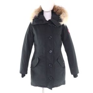 CANADA GOOSE) 2580LA ROSSCLAIR 派克大衣，成色極佳。帶有毛領和帽子的羽絨服，飾有品牌標誌貼片。黑色。加拿大製造。正品。女款。