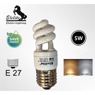 Energy Saving Bulb E27 5W CFL Spiral Shape (Day Light/Warm White)