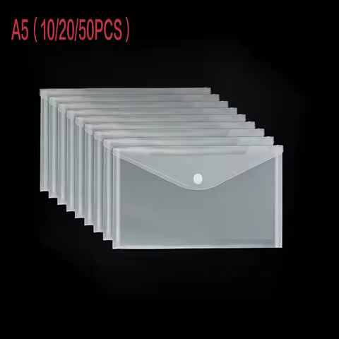A5 5-20 pieces/set folder bag A5 folder transparent plastic file paper office supplies