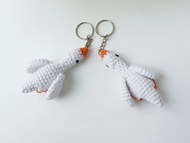 情侣鸭钥匙扣手工吊饰包包棉线钥匙圈挂钩