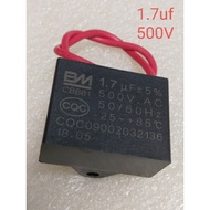 CBB61 CAPACITOR BM 1.7UF 500VAC KIPAS SILING KAPASITOR