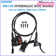 GWERQ Shimano DEORE SLX M6120 Left front 800mm Right rear 1500mm 4-piston Mountain Bike Hydraulic Disc Brake For MTB Bike Access HRSNF