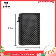 Carbon Fiber RFID Wallet for Men, Aluminum Alloy Magnetic Card Holder with Money Clip, Slim Anti-The