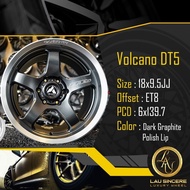 Volcano DT5 18X9.5JJ 6x139.7 Dark Graphite Polish Lip