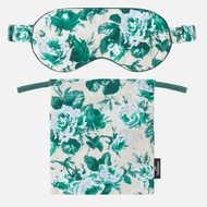 Roses Silk Sleep Eye Mask - Green