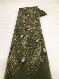 French African Groom Lace Fabric 2026 Beaded High Quality Embroidery For Women Wedding Dress Nigeria