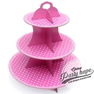 Pink polka dot cupcake stand / cupcake stand / pink polka dot cupcake stand