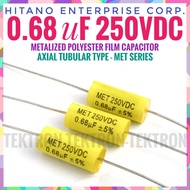 MET Hitano 0.68uF 250VDC Axial Capacitor Bipolar Nonpolar Audiophile