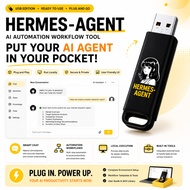 🔥 Hermes Agent USB Edition | AI Agent Plug & Play | 40+ AI Tools | Automasi Kerja | Local Secure | S