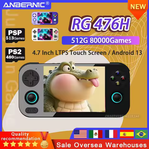 Anbernic RG 476H Retro portable Handheld Game Console 4.7"HD Multi-touch Full Screen Android13 Uniso