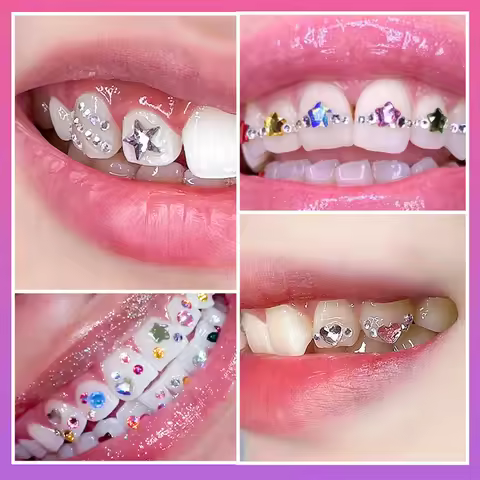 1set Dental Crystal Fashion Teeth Gems Beauty Diamond Tooth Jewelry Ornaments Tooth Gems Teeth Jewel