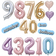 [SG seller] 40inch number balloon Big Helium Grade Number Balloon 40inch Balloon Decoration