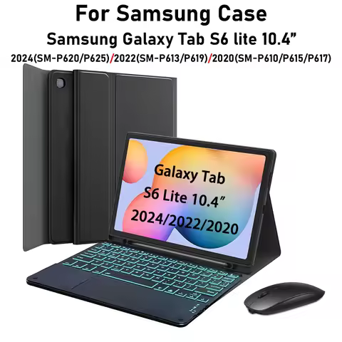 For Samsung Galaxy Tab S6 lite 10.4-inch Case, Keyboard Case for Samsung Galaxy Tab S6 lite 10.4-inc