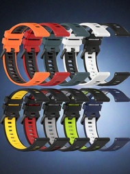 สายนาฬิกาซิลิโคนสองสีแบบปลดเร็วสากลหนึ่งเส้นสำหรับ Garmin Forerunner265/265 Music/255 Music, Garmin 