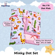 STARMAMI Minky Dot Blanket + Minky Dot Pillow C [SUPER VALUE PACKAGE] 星妈 豆豆被 豆豆枕头C （Ages 0-2yr old）