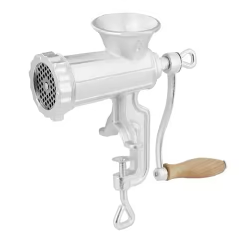 Manual Meat Grinder, Heavy Duty Cast Iron Hand Meat Grinder with Steel Table Clamp, Meat Mincer Saus