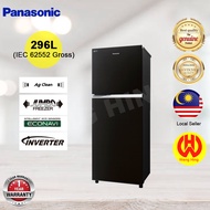 [Own Delivery Klang Valley only]  Panasonic 296L 2-Door Econavi Inverter Fridge Black Door NR-BL308PKMY