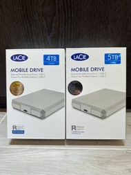 全新現貨🌟LaCie 1TB 2TB 4TB 5TB Mobile Drive External Hard Drive USB-C