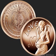 Silver Shield Love 2019 1 oz AVDP .999 Pure Copper Round Coin (Made in United States) 1oz