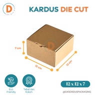 CARDBOARD 12x12x7 cm/ BOX DIE CUT E-FLUTE BOX PACKING BOX CARDBOARD