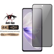 9H Full Privacy Tempered Glass For VIVO X300 Pro Y04s Y31 Y39 Y21d V60 V50 V40 Lite V29E V27E V25 V2
