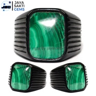 Cincin Akik Natural Batu Permata Green Malachite HQ GM03