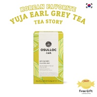 [Osulloc] Yuja Earl Grey Tea (10/20 Bags) | Citrus & Bergamot | Korean Black Tea