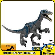 Big Size 24-28cm Green T-rex Lego Dinosaurs Jurassic Park Figure Toy Children Holiday Gifts