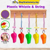Plastic Whistle with String Sport Equipment Referee Whistle Wisel Sukan Whistle Outdoor Camping Whis