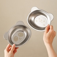 KINGSBAKEWARE Cartoon Plates Children's Dinner Plates Stainless Steel 304 Food Grade Bpa Free Cute C