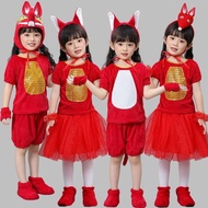 Children Animal Little Fox Costume Red Fox Fox Fake Tiger Wei Fairy Tale Drama Fox Cartoon Stage Per